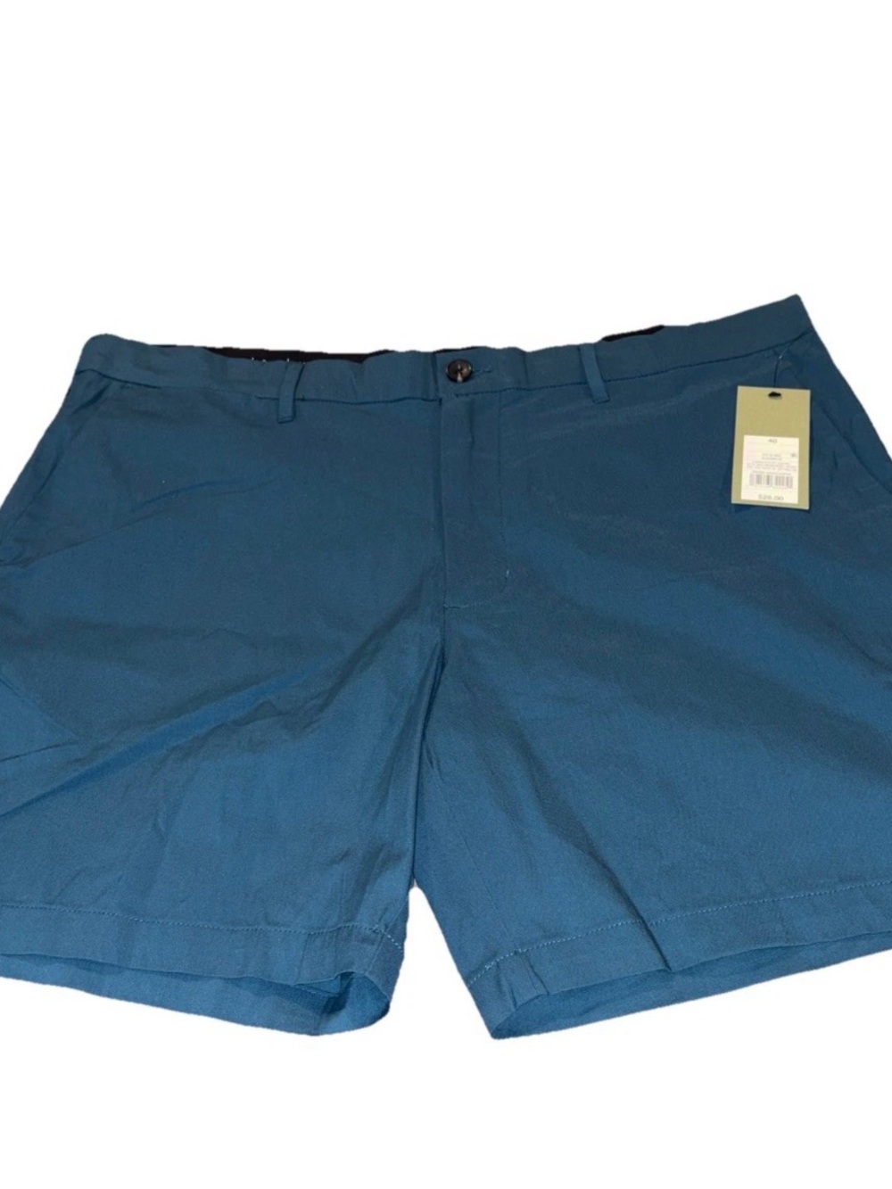 Goodfellow & Co Tech Shorts 40 Blue Athletic Golf Stretch Easy Care Men's
